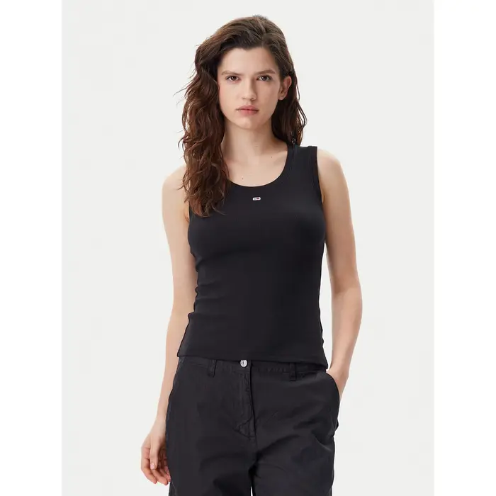 Tommy Jeans Top Essential DW0DW20673 Nero Slim Fit