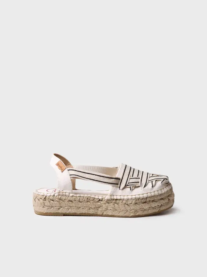 TONI PONS Espadrilla bassa da donna con fasce incrociate | RIO-CC CRUDO