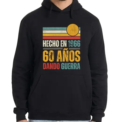 Felpa uomo con cappuccio fatto nel 1966 60 anni compleanno