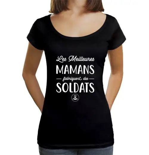 Tostadora T-shirt da donna scollo amplio Loose Fit le migliori mamme fanno soldati