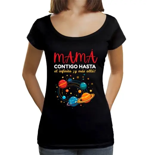 Tostadora T-shirt da donna scollo amplio Loose Fit mamma con te fino allinfinito e oltre