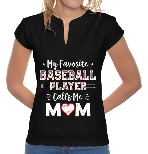 Tostadora T-shirt donna colletto alla coreana il mio giocatore di baseball preferito mi chiama