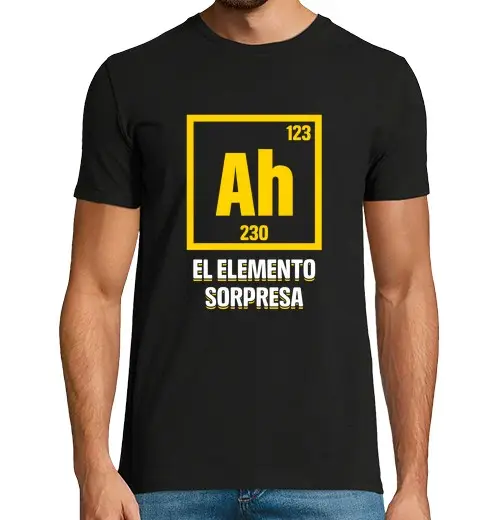 Tostadora T-shirt uomo manica corta ah elemento sorpresa simbolo chimico tavola periodica insegnante di scienze