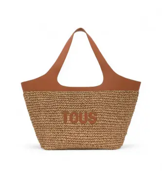 TOUS per donna 2002205243 Borsa tote grande in rafia Lirio in marrone (OSFA), Casual Cammello