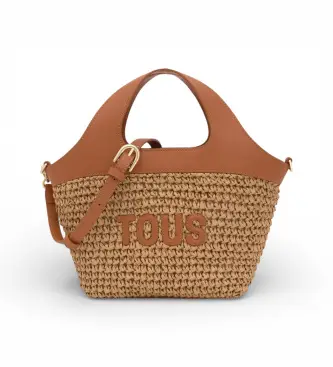 TOUS per donna 2002205343 Cestino medio Lily rafia marrone (OSFA), Casual, Poliuretano Cammello