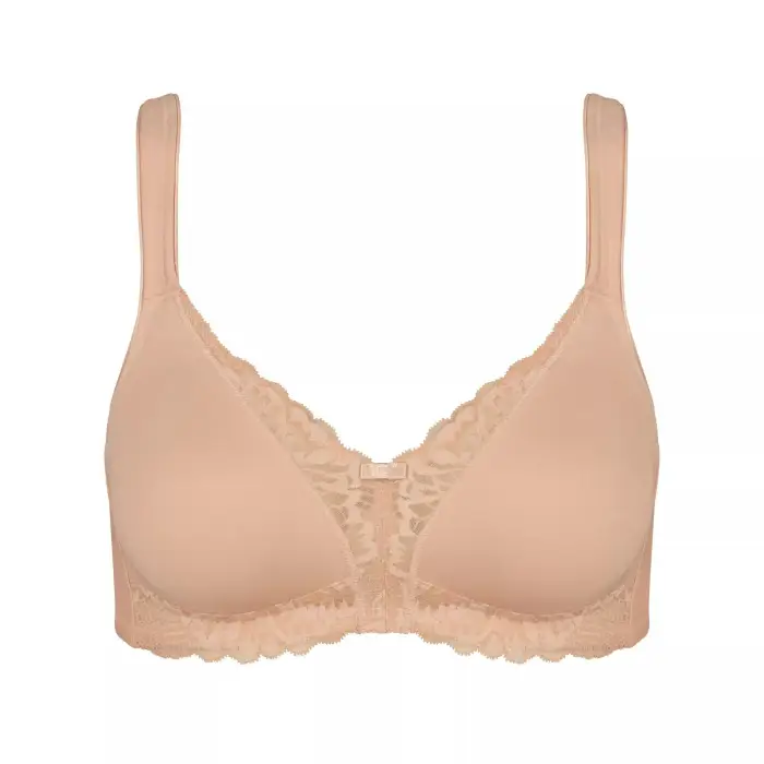 Reggiseno donna in pizzo di cotone Triumph Modern N Beige