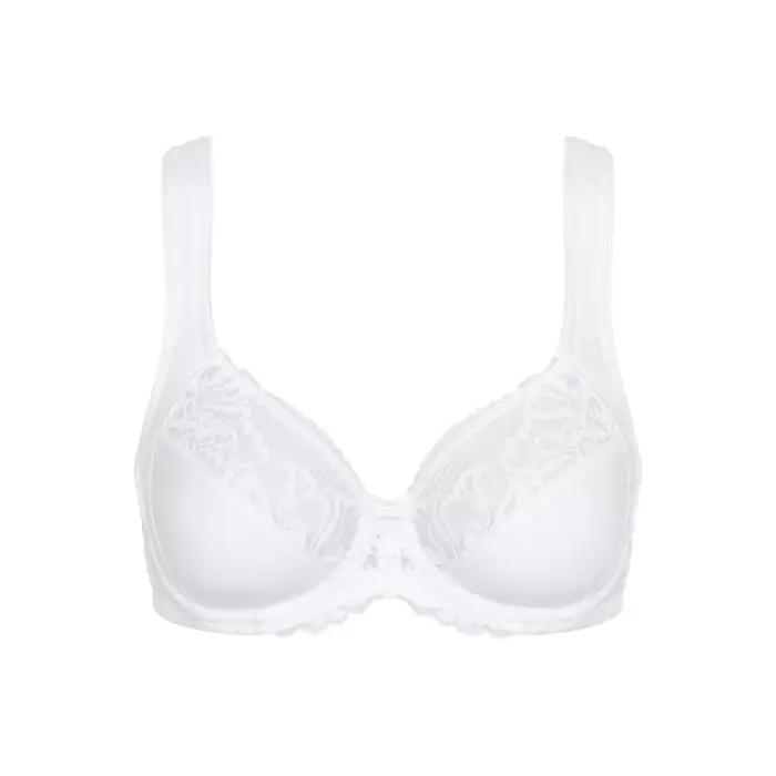 Reggiseno donna in pizzo di cotone Triumph Modern W02 Blanc