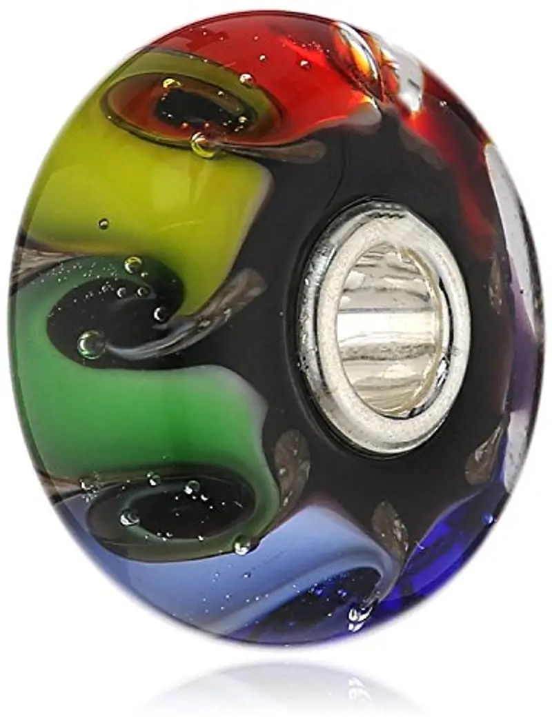 Trollbeads Charm Chakra Colori in Vetro in Diversi Colori TGLBE-20003, Misura Unica, Vetro, Nessuna Pietra preziosa