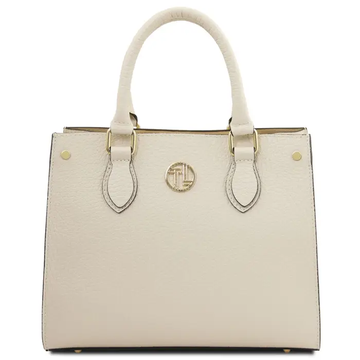 Borsa a mano in pelle Beige