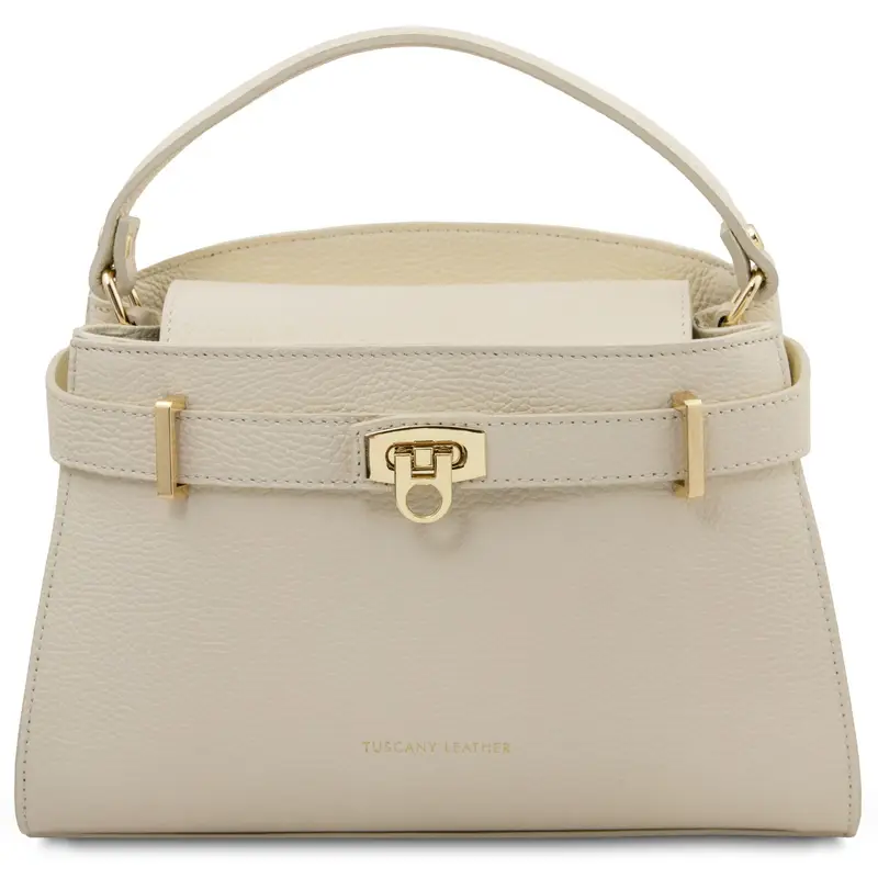 Tuscany Leather Borsa a mano in pelle Misura media Beige
