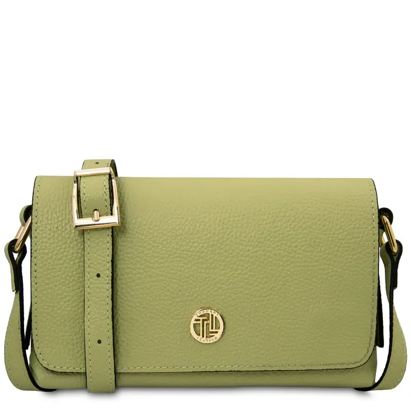 Tuscany Leather Borsa a tracolla in pelle morbida Verde Lime
