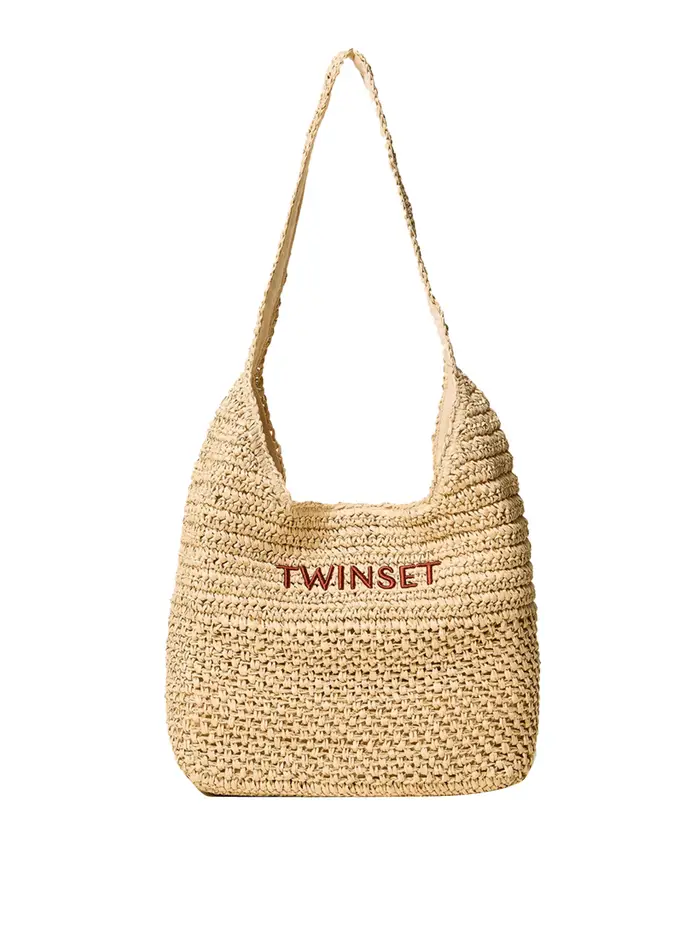 borsa a tracolla twin set da donna - beige