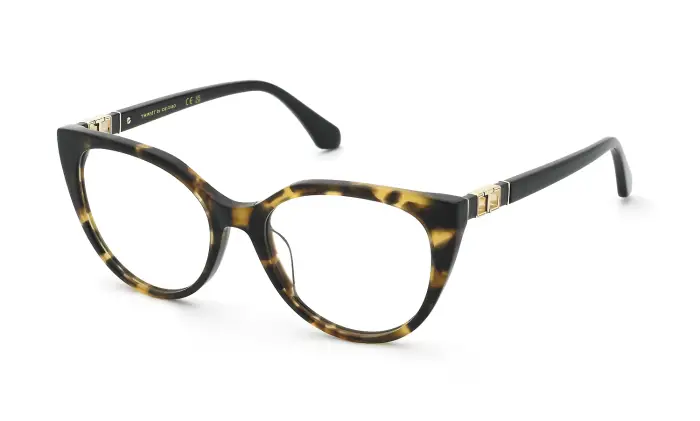 Twinset Donna VTW136 741 Montature da vista Acetato Havana Farfalla