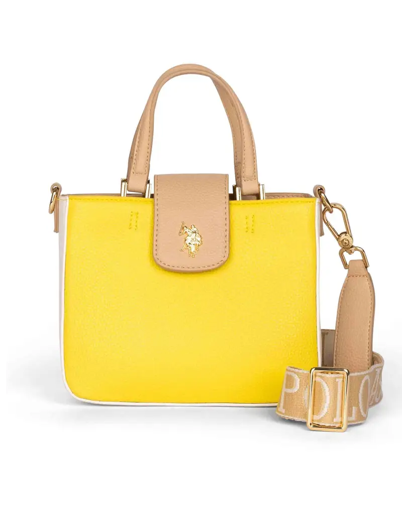 U S Polo Assn Borse donna New Mansion in eco pelle gialla Donna BEUE56394WV P998