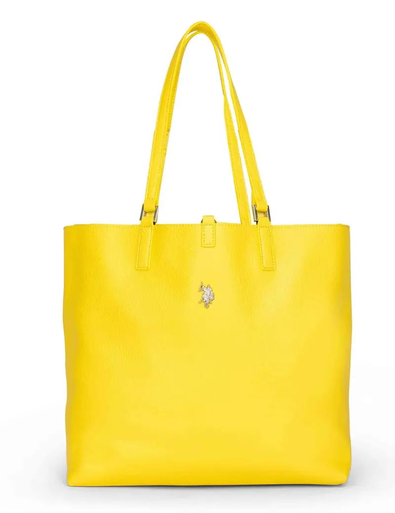 U S Polo Assn Borse shopper donna Malibu in eco pelle gialla con doppi manici Donna BIUM16294WV P307
