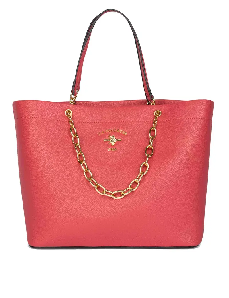 U S Polo Assn Borse shopper donna Stanford in eco pelle rosa con doppi manici Donna BEUSS6369WV P485
