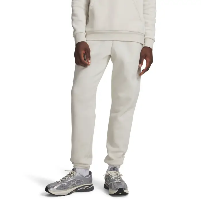 Pantaloni fitness da ginnastica Under Armour Icon Fleece Blanc