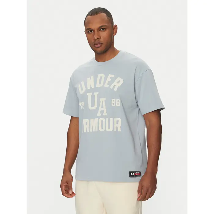 Under Armour T-shirt Heavyweight Varsity 1390179 Celeste Oversize Azzurro chiaro