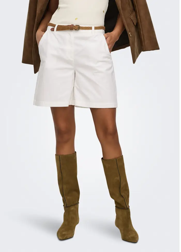 Bermuda Regular Fit, Unisex, Bianco