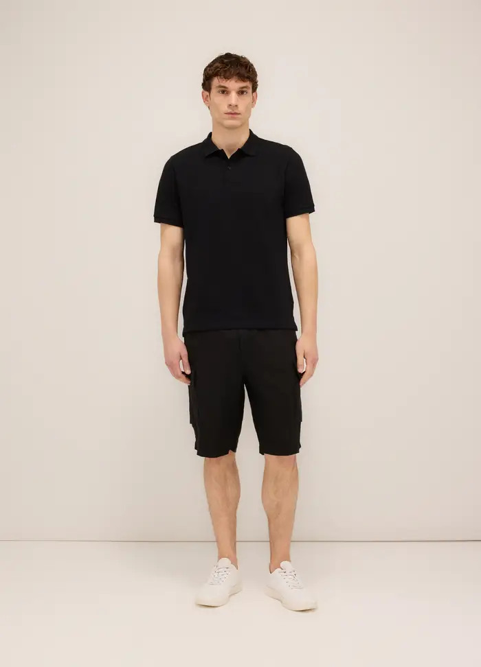 UPIM HB Bermuda Cargo In Lino E Viscosa Uomo, Nero