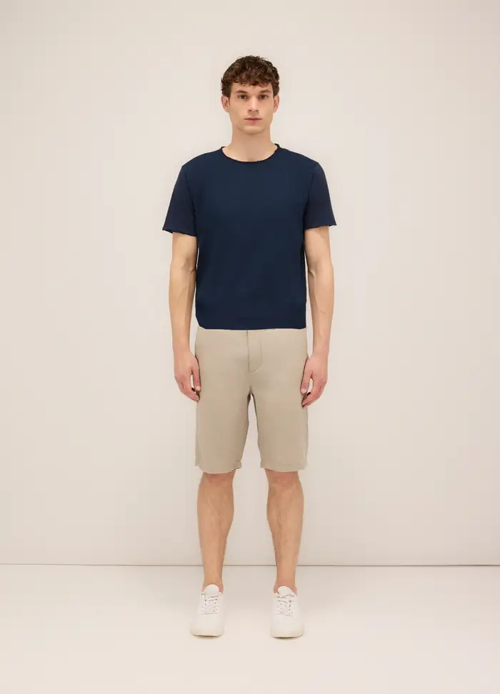 UPIM HB Bermuda In Puro Lino Uomo, Marrone khaki