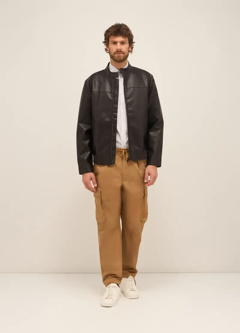 UPIM HB Bomber In Ecopelle Granata Uomo, Marrone testa di moro