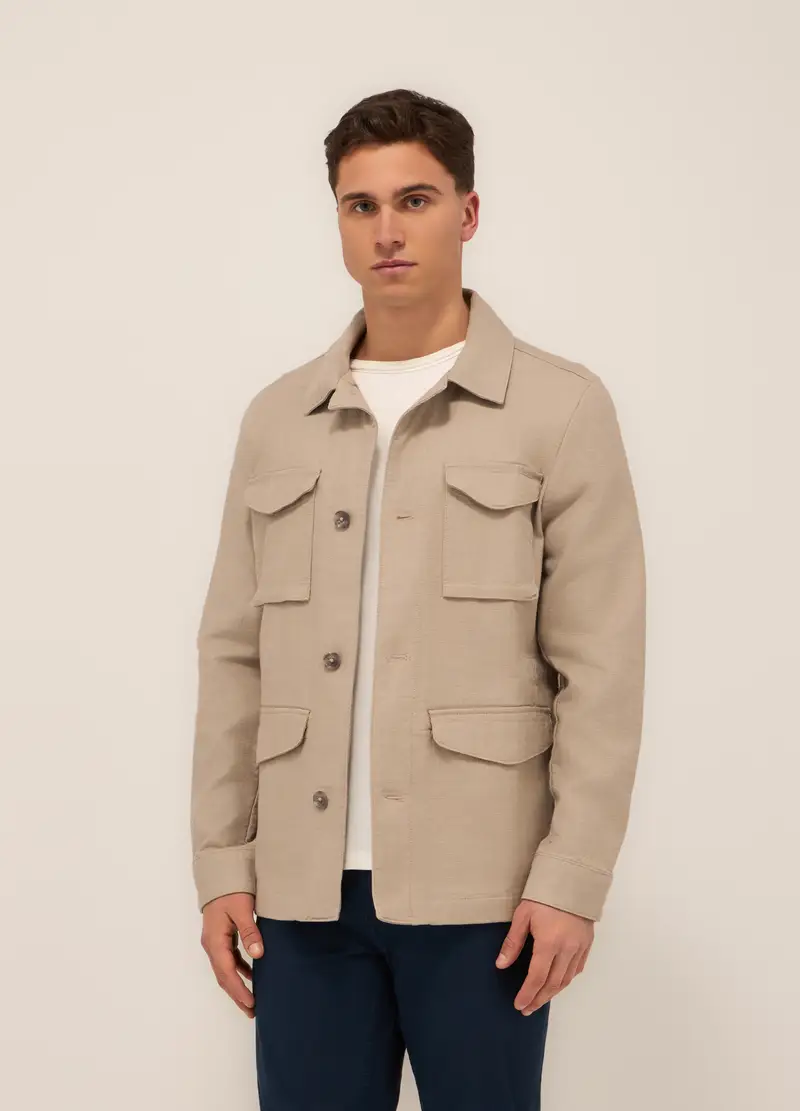 UPIM HB Field Jacket In Tela Di Cotone Uomo, Marrone beige
