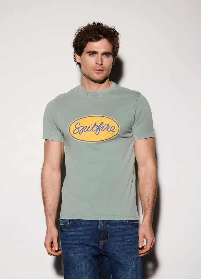 UPIM HB T-shirt In Jersey Di Cotone Con Stampa Uomo, Verde salvia