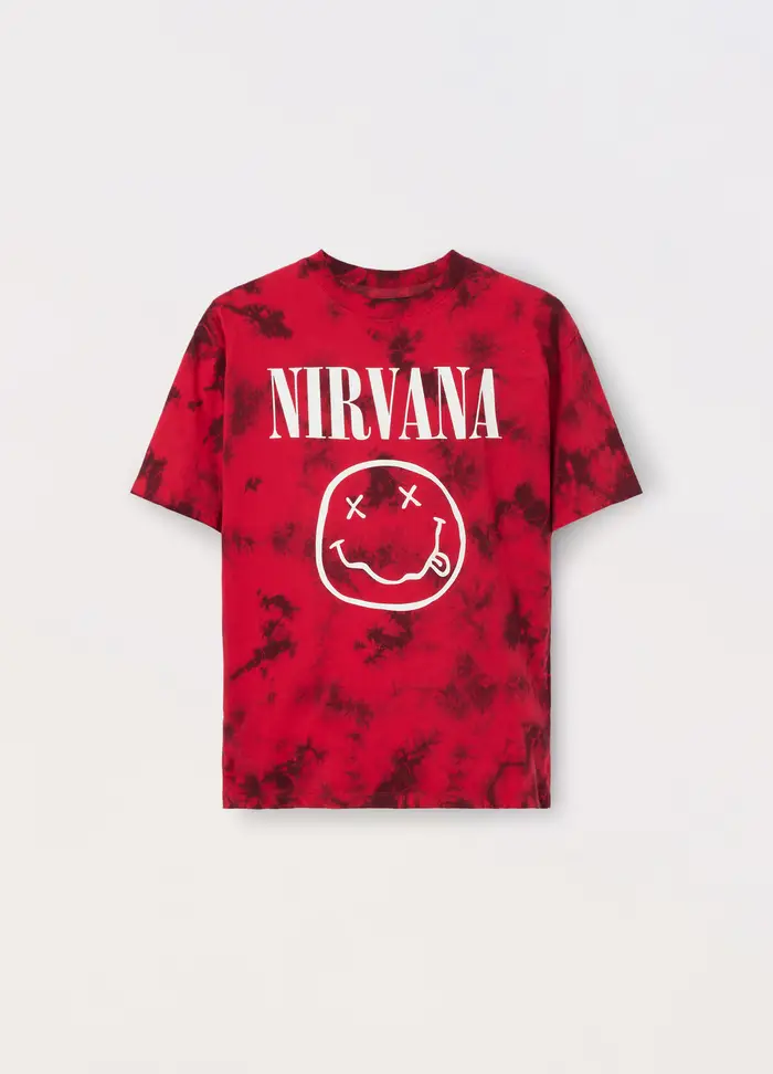UPIM HB T-shirt Nirvana In Puro Cotone Ragazzo, Bambino, Rosso aragosta