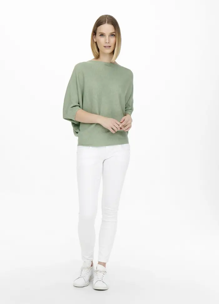 Pullover Con Scollo A Barca, Unisex, Verde salvia