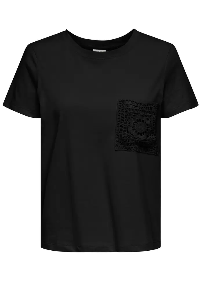 T-shirt Regular Fit, Donna, Nero
