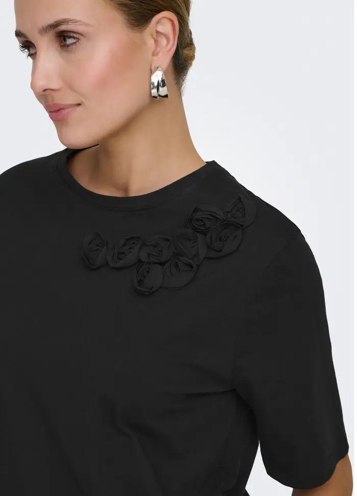 T-shirt Relaxed Fit, Unisex, Nero