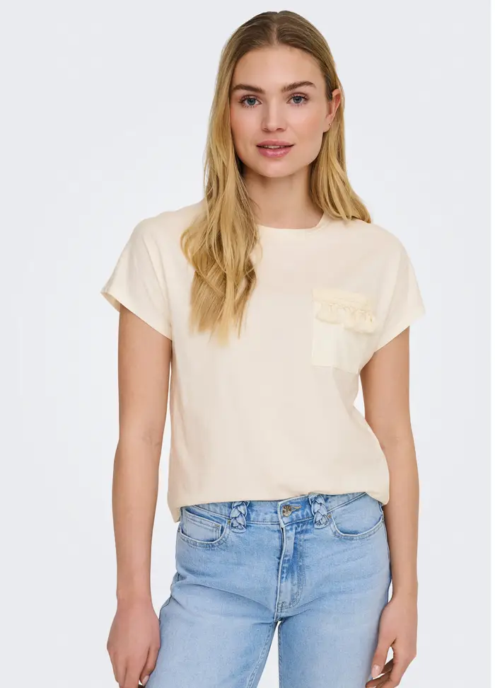 Top Regular Fit, Unisex, Bianco