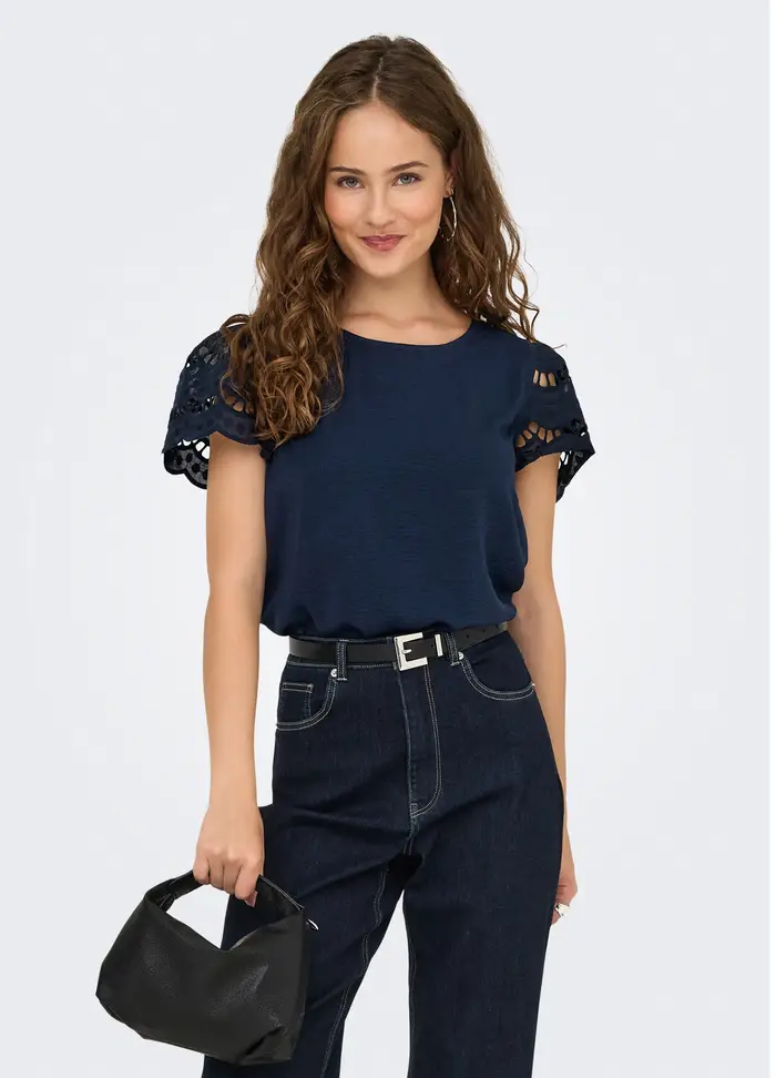 Top Regular Fit, Unisex, Blu scuro