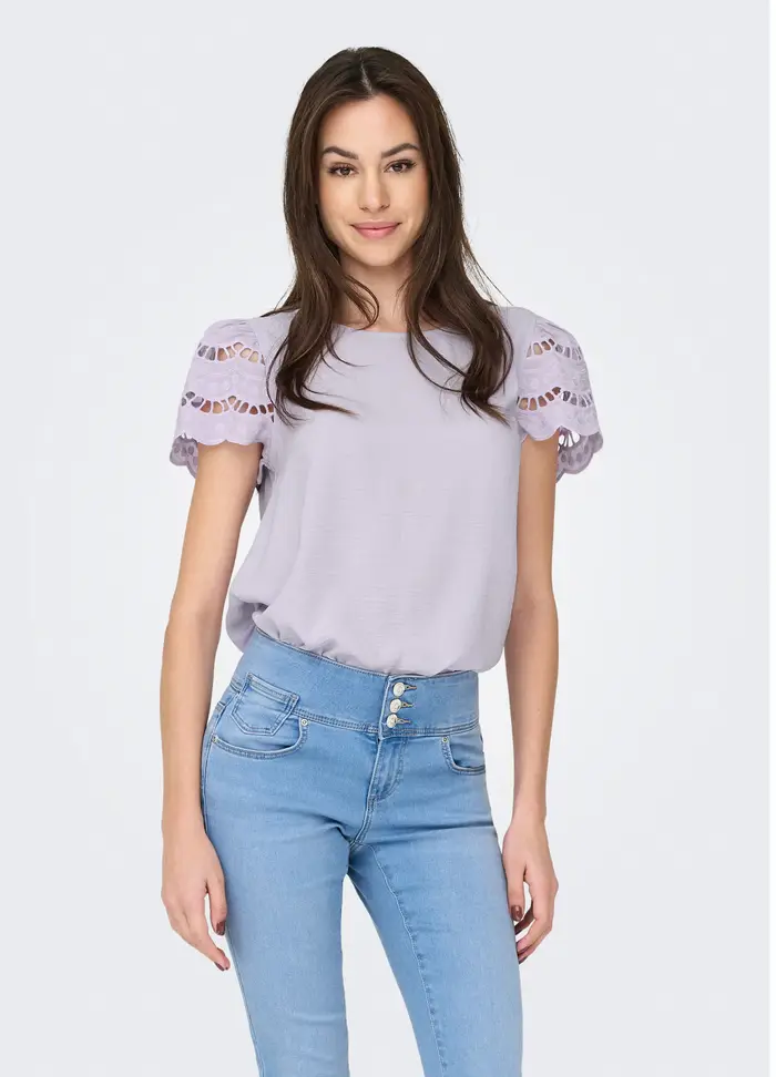 Top Regular Fit, Unisex, Viola lilla