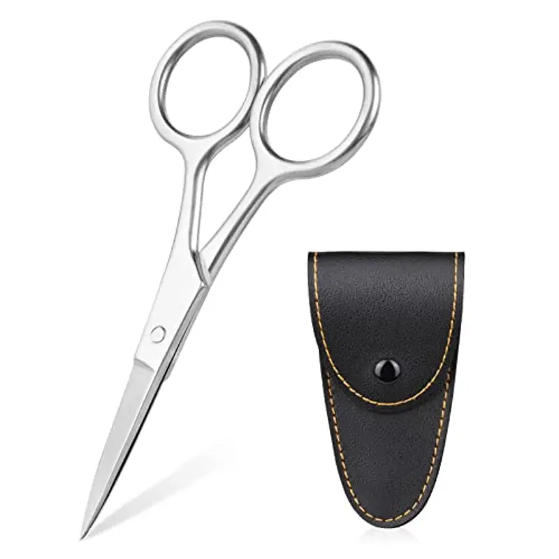 URAQT Forbici per Unghie Professional, Forbici per Cuticole con Custodia in Pelle, Forbici Unghie Inossidabili, Forbici Manicure Taglia