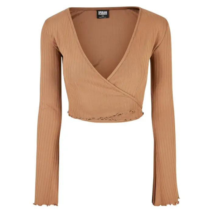 Body donna a maniche lunghe a costine Urban Classics Gris