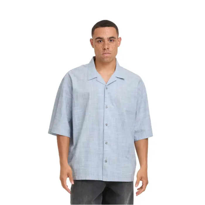 Camicia Urban Classics Boxy Structured Bleu