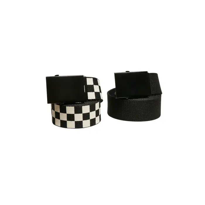 Cinture a quadri e in tela liscia Urban Classics (x2) Noir