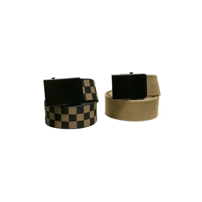 Cinture a quadri e in tela liscia Urban Classics (x2) Vert