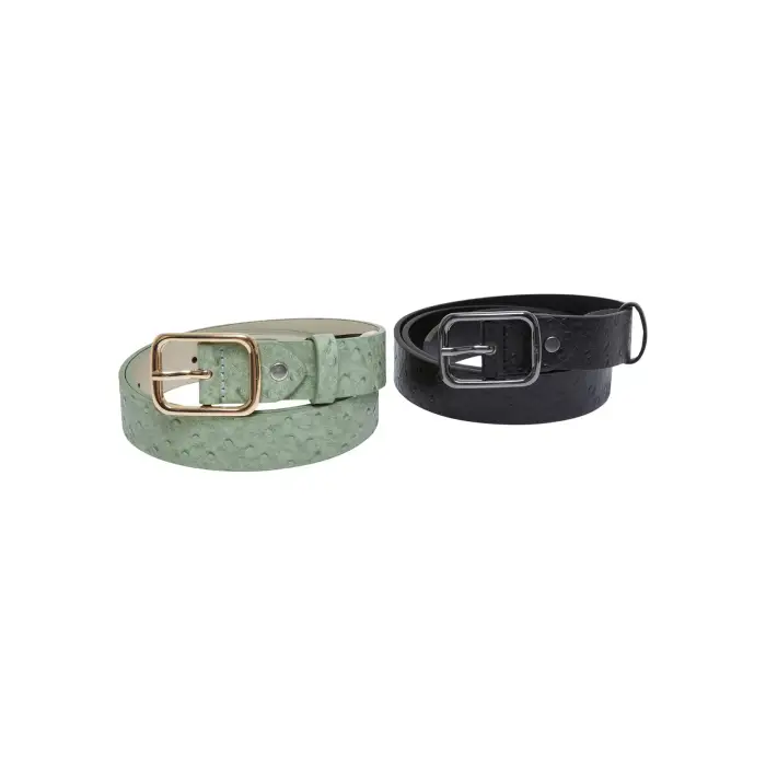 Cinture in pelle di struzzo sintetica Urban Classics (x2) Noir