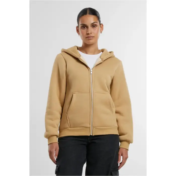 Felpa con cerniera da donna Urban Classics Bonded Sherpa