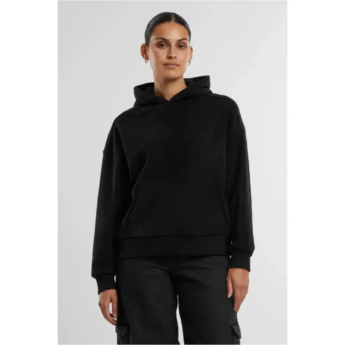 Felpa oversize con cappuccio in velluto donna Urban Classics