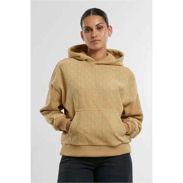 Felpa oversize con cappuccio in velluto donna Urban Classics
