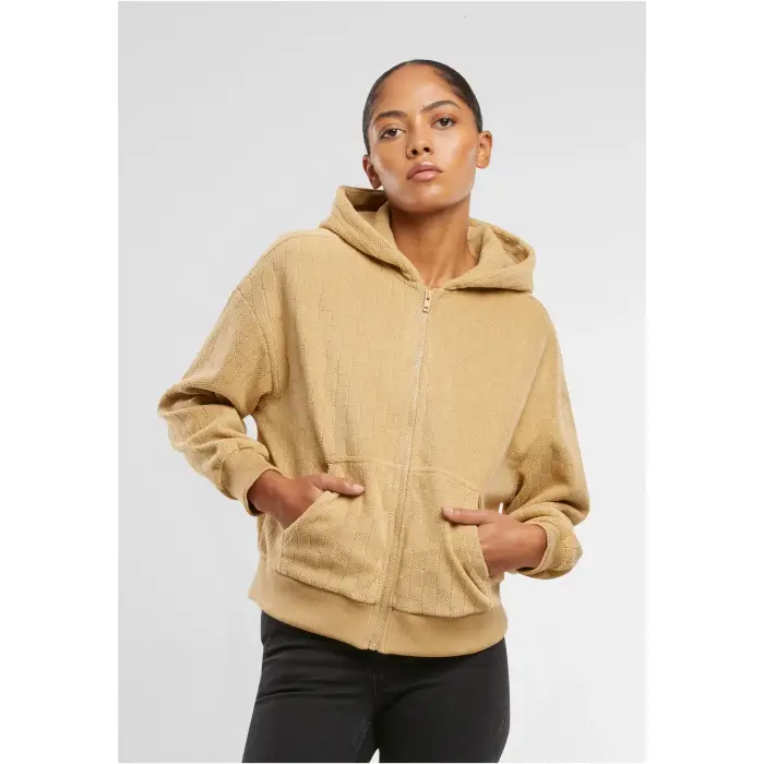 Felpa oversize con zip donna Urban Classics