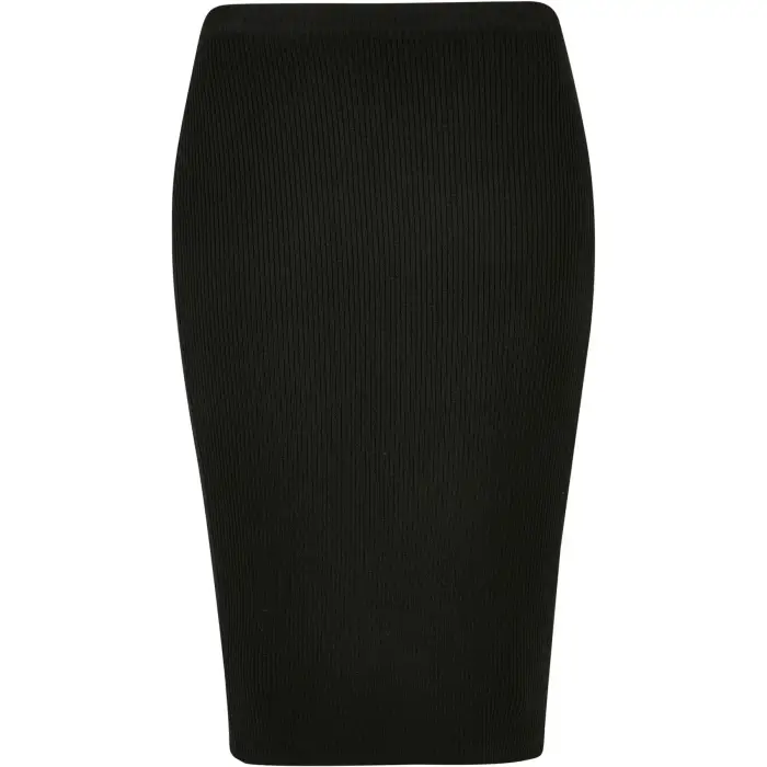 Gonna donna in maglia a coste di media lunghezza Urban Classics Noir