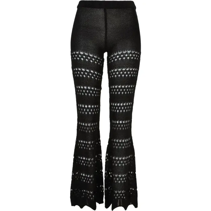 Leggings maglieria svasata da donna Urban Classics Noir