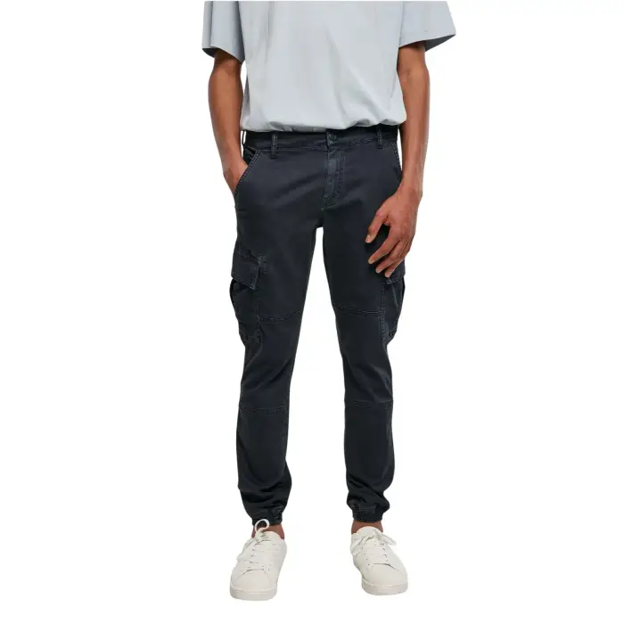 Pantaloni cargo in twill sbiadito Urban Classics Bleu