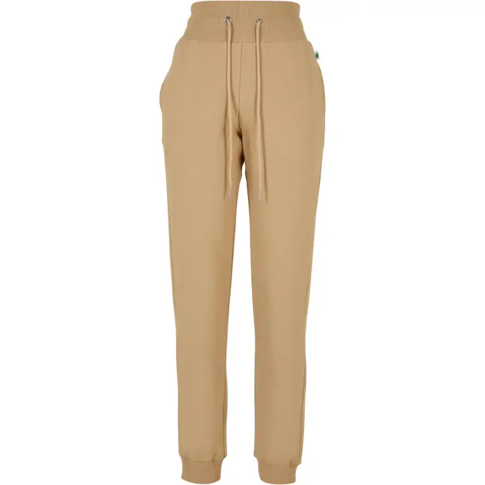 Pantaloni jogger bio a vita alta taglie forti donna Urban Classics Beige