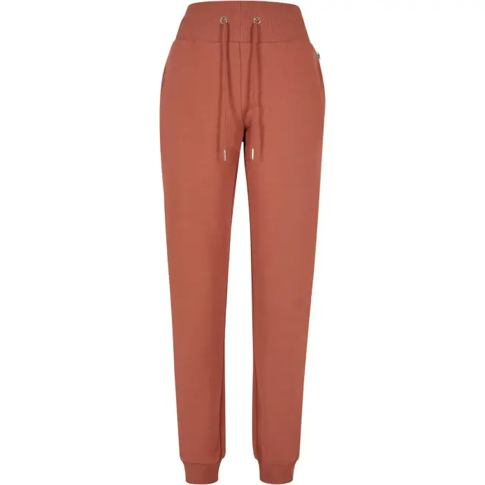 Pantaloni jogger bio a vita alta taglie forti donna Urban Classics Rouge